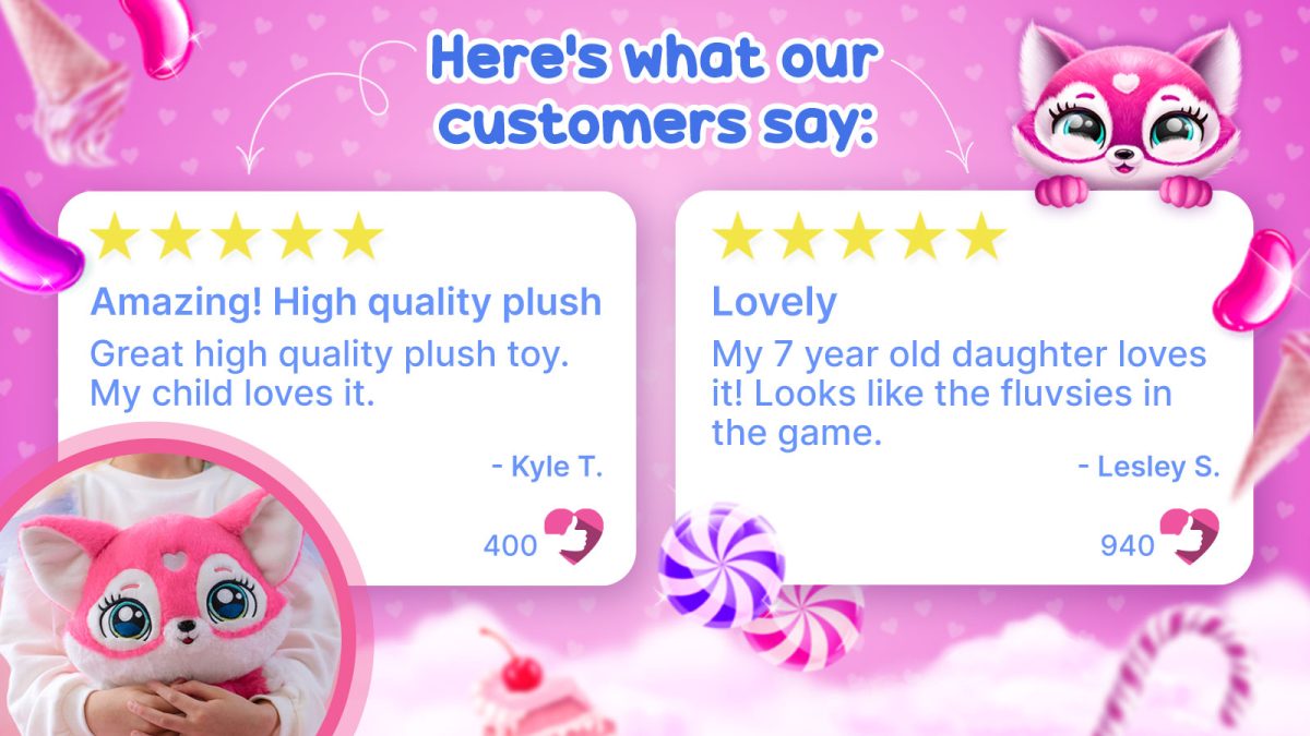 Limited edition Fluvsies plush with unique design